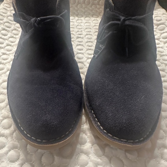 SCANDIA WOODS Mens Suede Leather Dress Boot 11 W Navy Blue Shoes - Picture 3 of 9